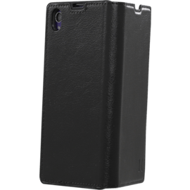 Coque clapet aimantée avec pochette CB pour Sony Xperia Z1, Noir