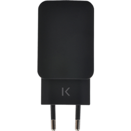 Chargeur Universel Double USB (EU) 3.4A, Noir de Jais