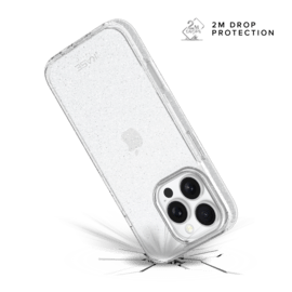 Coque hybride &eacute;tincelante invisible GEN 2.0 83% de plastique recycl&eacute; pour Apple iPhone 16 Pro Max, Transparente