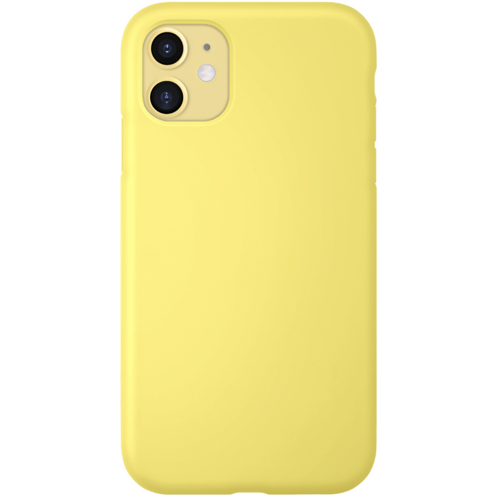 Coque antichoc en gel de silicone doux pour Apple  iPhone 11, Jaune Limonade