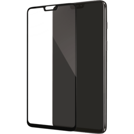 Protection d'écran en verre trempé (100% de surface couverte) pour OnePlus 6, Noir