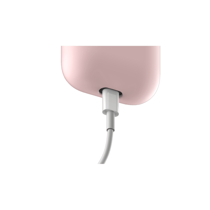 Airpod Protection en  Silicone avec mousqueton /  Rose