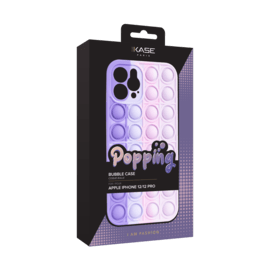 Coque Popping Bubble pour Apple iPhone 12/12 Pro, Bleu Vert