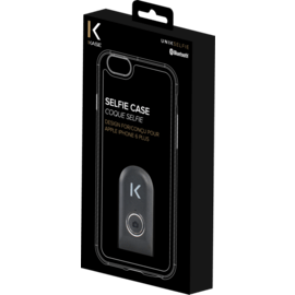 Coque selfie avec déclencheur à distance Bluetooth pour iPhone 6/6s Plus, Satin Noir