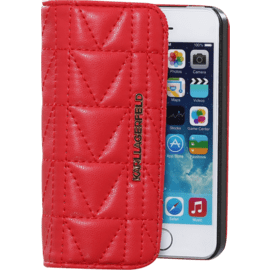 Karl Lagerfeld Kuilted Pochette pour Apple iPhone 6/6s, Rouge