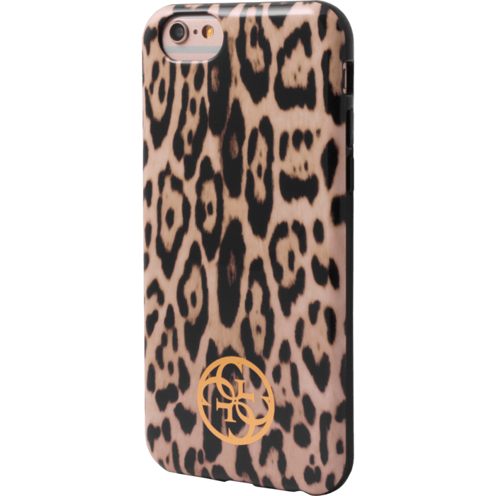 Guess Animalier Print Coque pour Apple iPhone 6/6s, L&eacute;opard brun