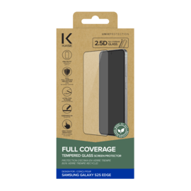 Protection d'&eacute;cran en verre tremp&eacute; (60% verre tremp&eacute; recycl&eacute;) pour Samsung Galaxy S25 Edge, Noir