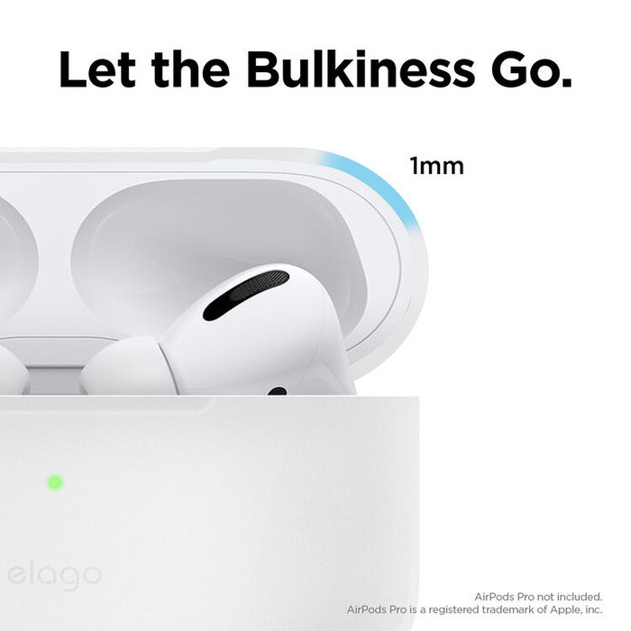 Airpods Pro Protective Silicon Case White