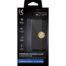 Protection d'&eacute;cran premium en verre tremp&eacute; pour Samsung Galaxy J4+ 2018/ J6+ 2018, Transparent