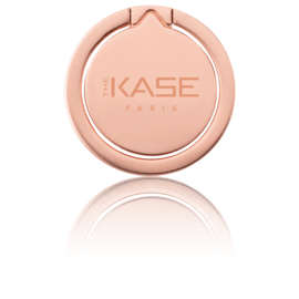 Flip magn&eacute;tique anneau accroche & support smartphone, Or rose