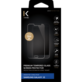 Protection d'&eacute;cran premium en verre tremp&eacute; pour Samsung Galaxy J5, Transparent