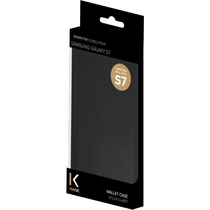 Etui &agrave; clapet pour Samsung Galaxy S7, Noir
