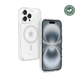 Coque antibact&eacute;rienne antichoc magn&eacute;tique invisible Fabriqu&eacute; Avec du 75% Plastique Recycl&eacute; pour Apple iPhone 16 Pro Max, Transparente