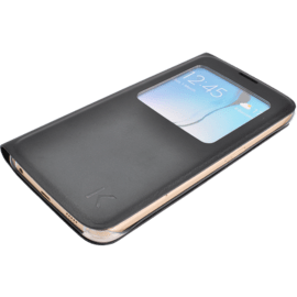 Etui &agrave; clapet avec Window View pour Samsung Galaxy S6, Noir