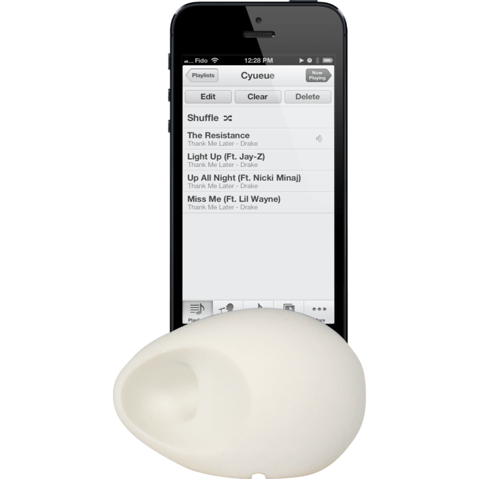 Oeuf Amplificateur de son pour Apple iPhone 5/5s/5C/SE, Blanc