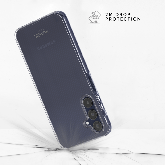 Coque hybride invisible fabriquée à 83 % de plastique recyclé pour Samsung Galaxy A25 5G, transparente