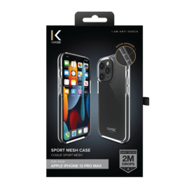 Coque Sport mesh pour Apple iPhone 13 Pro Max, Noir de jais