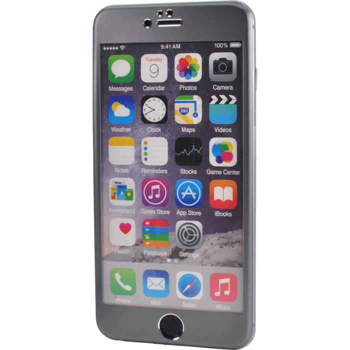 Protection d'écran en Alliage de Titane et verre trempé pour Apple iPhone 6 Plus/6s Plus, Gris sidéral