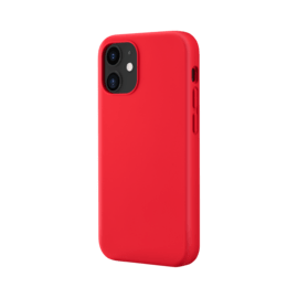 (O) Coque antichoc en gel de silicone doux pour Apple iPhone 12 mini, Rouge Ardent