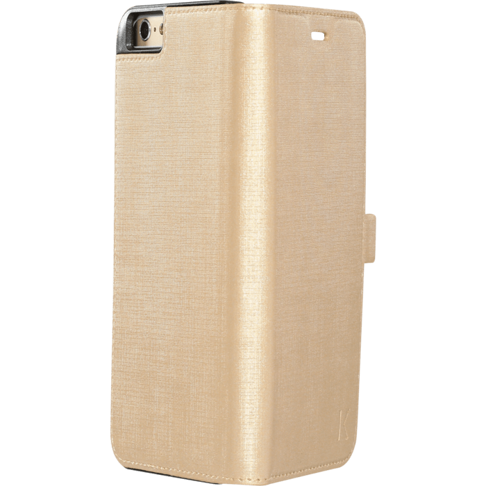 Coque clapet aimant&eacute;e avec pochette CB pour Apple iPhone 6 Plus/6s Plus, Dor&eacute;