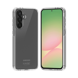 Coque hybride invisible fabriqu&eacute; avec 83% de plastique recycl&eacute; pour Samsung Galaxy A57 5G, Transparente