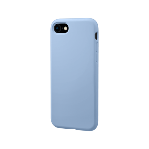 Verre Trempé Premium WELKOO® Coque iPhone 7/8 Protection en Silicone Bleu 