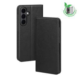 Coque clapet folio avec fente pour cartes & support fabriqu&eacute; avec &eacute;tui en plastique recycl&eacute; Pour Samsung Galaxy S26+ 5G, Noir