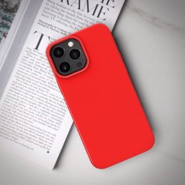 Coque antichoc en gel de silicone doux pour Apple iPhone 13 Pro Max, Rouge Ardent