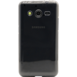 Coque silicone pour Samsung Galaxy Core 2 G355, Gris Transparent