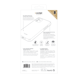 Coque antibact&eacute;rienne hybride invisible pour iPhone 12 mini, Transparente
