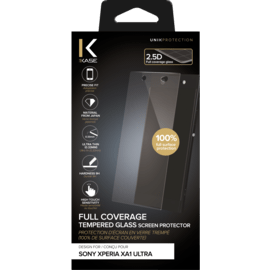 Case Full Coverage Tempered Glass Screen Protector for Sony Xperia XA1 Ultra, Transparent