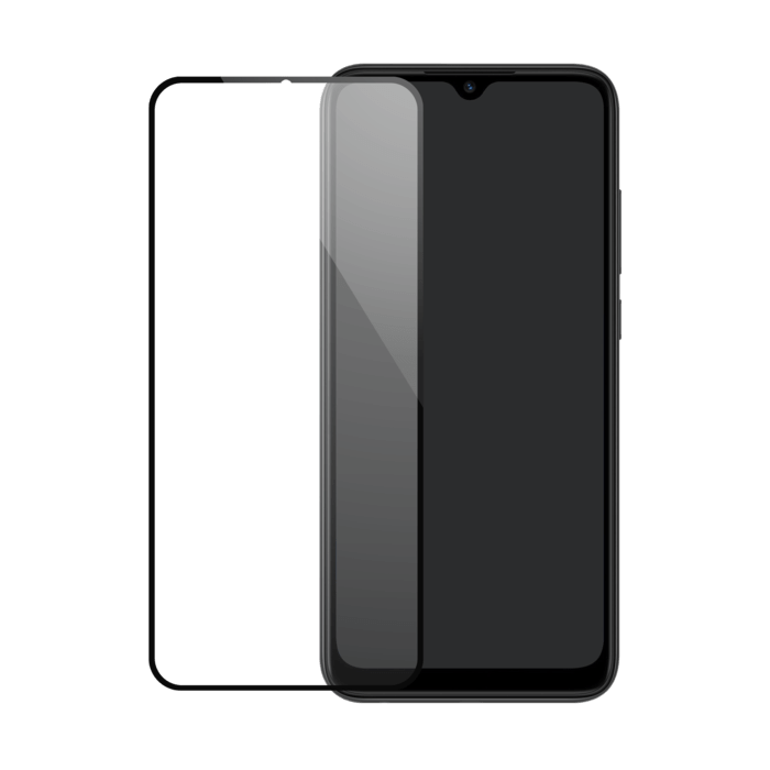Protection d'écran en verre trempé (100% de surface couverte) pour Xiaomi Redmi Note 8T, Noir