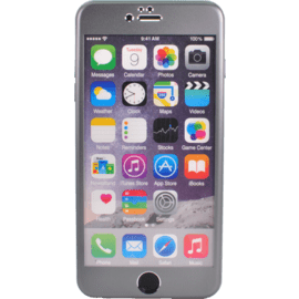 Protection d'écran en Alliage de Titane et verre trempé pour Apple iPhone 6 Plus/6s Plus, Gris sidéral