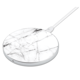 Case Marble Motif Qi Fast Charge Wireless Charging Pad 7.5W/ 10W, Bianco White