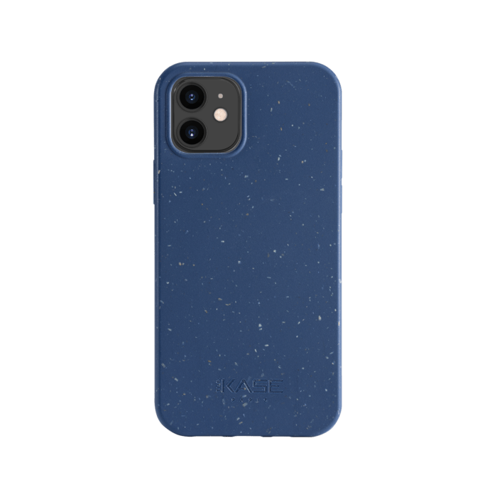 Coque antibact&eacute;rienne vegan bio 100 % z&eacute;ro d&eacute;chet pour Apple iPhone 12 mini, Bleu