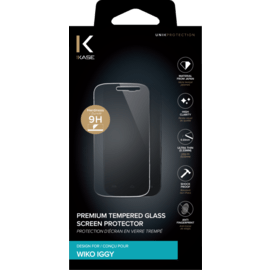 Protection d'&eacute;cran premium en verre tremp&eacute; pour Wiko IGGY, Transparent