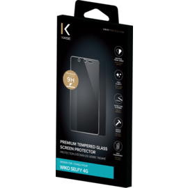 Protection d'&eacute;cran premium en verre tremp&eacute; pour Wiko Selfy 4G, Transparent