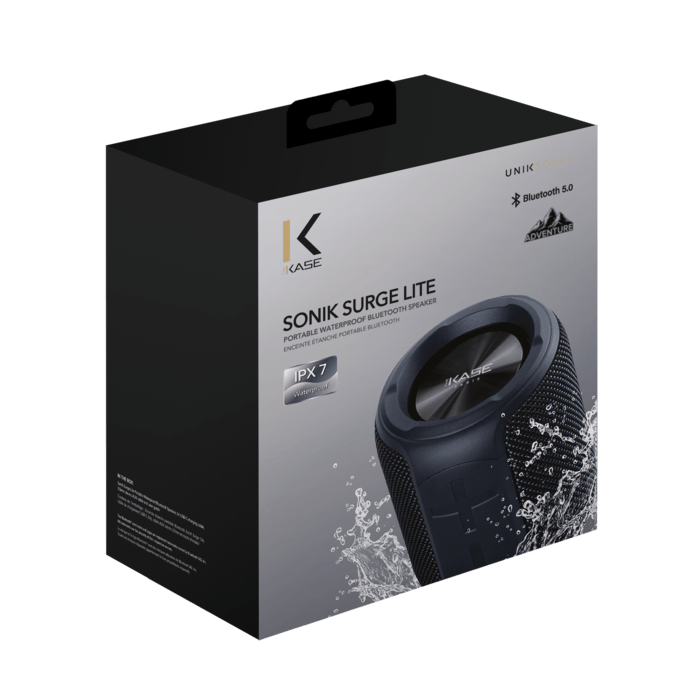 Enceinte &eacute;tanche portable Bluetooth Sonik Surge Lite (IPX7), Bleu cr&eacute;puscule