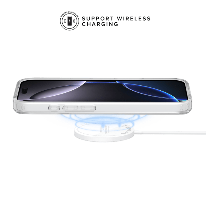 Coque hybride invisible fabriqu&eacute;e &agrave; 83 % de plastique recycl&eacute; pour Apple iPhone 16  Pro Max, transparente