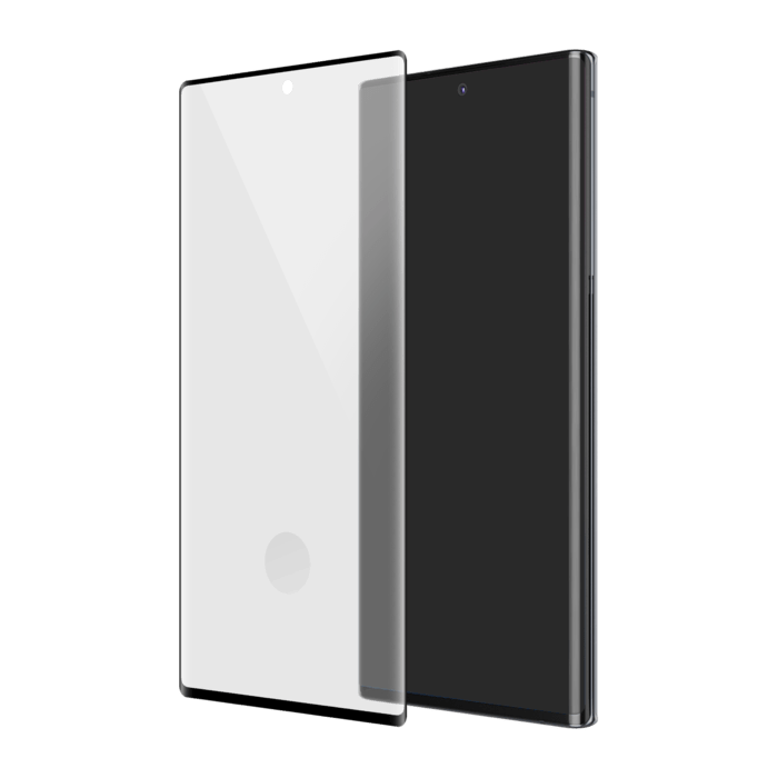 Protection d'&eacute;cran en verre tremp&eacute; Bord &agrave; Bord Incurv&eacute; pour Samsung Galaxy Note10+, Noir