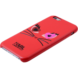 Karl Lagerfeld Choupette in Love 2 Coque pour Apple iPhone 6 Plus/6s Plus, Rouge
