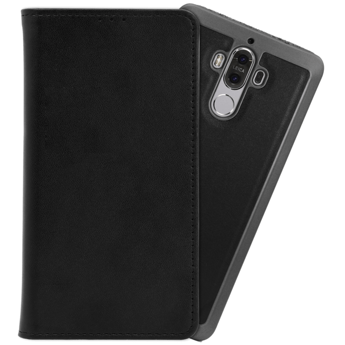 &Eacute;tui et Coque slim magn&eacute;tique 2-en-1 pour Huawei Mate 9, Noir