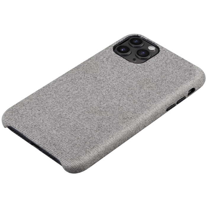 Coque en tissu pour Apple iPhone 11 Pro Max, Gris Sabre