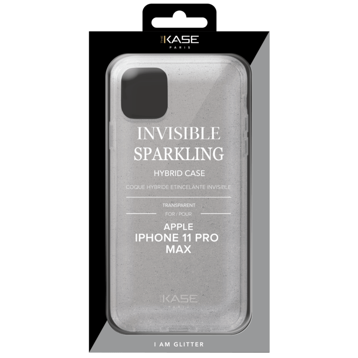Coque hybride étincelante invisible pour iPhone Apple 11 Pro Max, Transparente