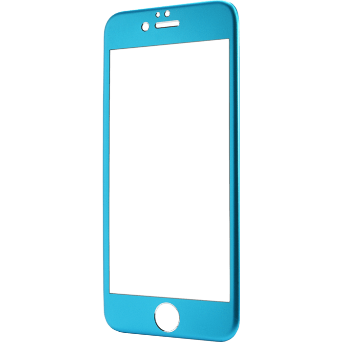 Protection d'&eacute;cran en Alliage de Titane et verre tremp&eacute; pour Apple iPhone 6/6s, Bleu