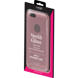Coque slim&nbsp;paillet&eacute;e &eacute;tincelante pour Apple iPhone 6/6s, Or Rose