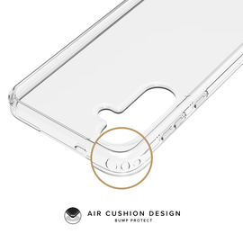 Coque hybride invisible fabriqu&eacute; avec 83% de plastique recycl&eacute; pour Samsung Galaxy S24 5G, Transparente