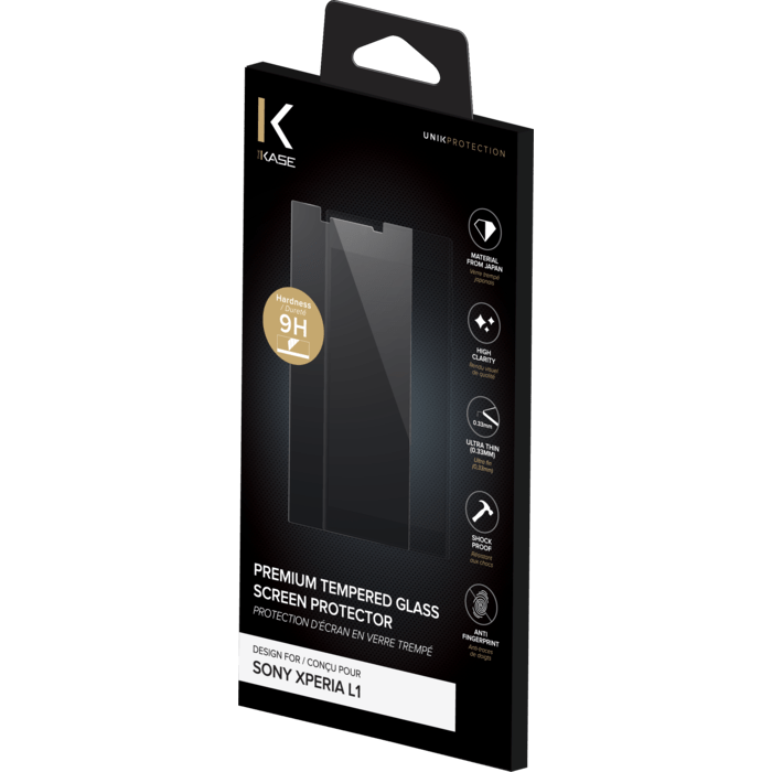 Protection d'écran premium en verre trempé pour Sony Xperia L1, Transparent