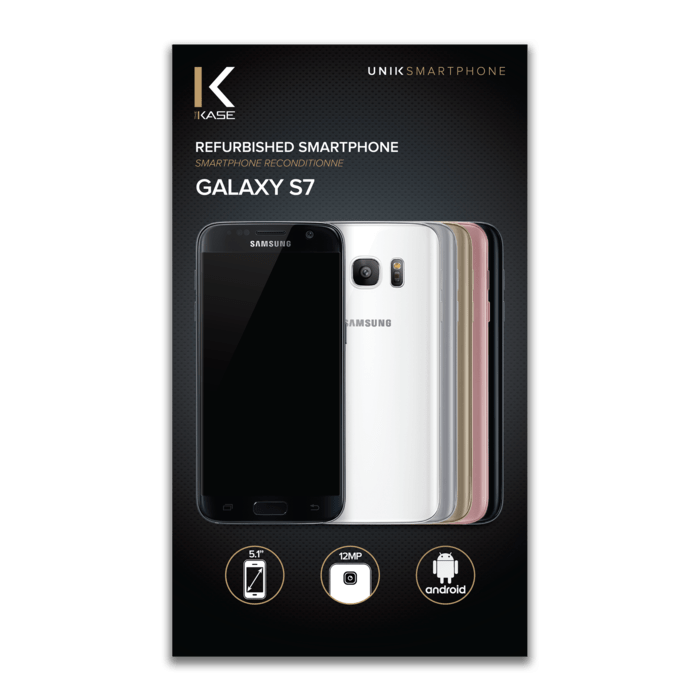 Galaxy S7 reconditionn&eacute; 64 Go, Noir, d&eacute;bloqu&eacute;