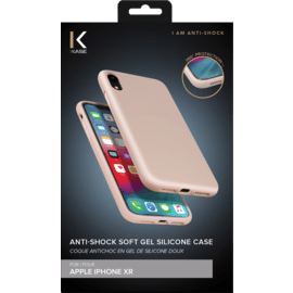Coque antichoc en gel de silicone doux pour Apple iPhone XR, Rose Sable